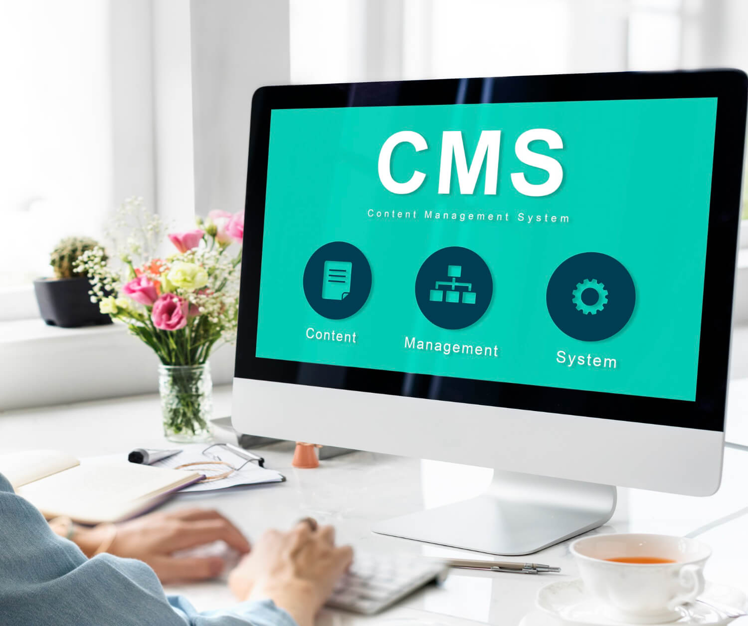 a person using a CMS